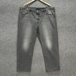 Levi's 501 Jeans Women's 22W Button Fly Straight Leg High Rise Denim Grey